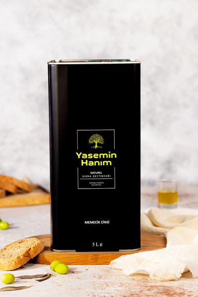 YASEMİN HANIM Memecik 0,5-0,7 Asit Naturel Sızma Zeytinyağı 5lt. Yeni Hasat