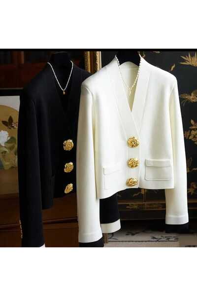 İMREN AKSESUAR Z.A.R.A Fashion Large Size Gold Color Button,(Coat,Jacket,Vest...
