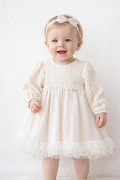 andywawa Kız Bebek Elbise ECRU