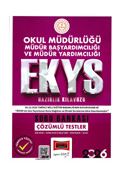 Yargı Yayınları 2026 Yargı MEB EKYS Müdür ve Müdür Yardımcılığı Soru Bankası ...