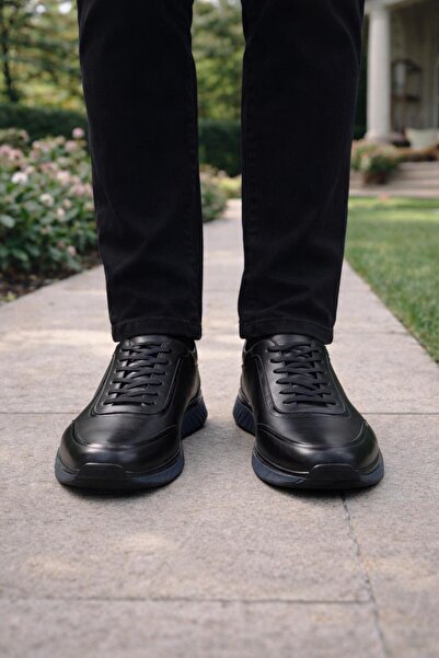 PATRICK CASSA حذاء رياضي كلاسيكي للمشي اليومي من الجلد الطبيعي للرجال