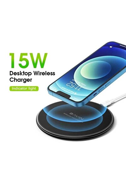 Bavin 15W Fast Wireless Charger, Universal Desktop Charging Dock for iPhone 1...