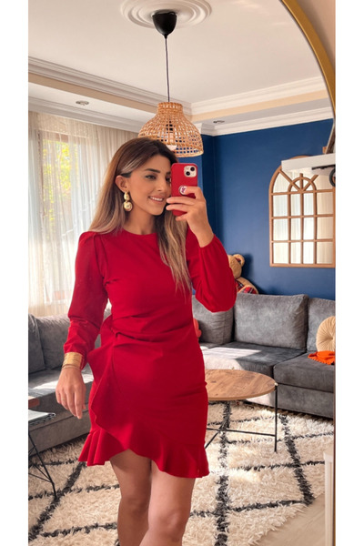 Kokosh moda DRESSIFY WOMEN’S FASHION Rochie de damă cu mânecă lungă, din crep...