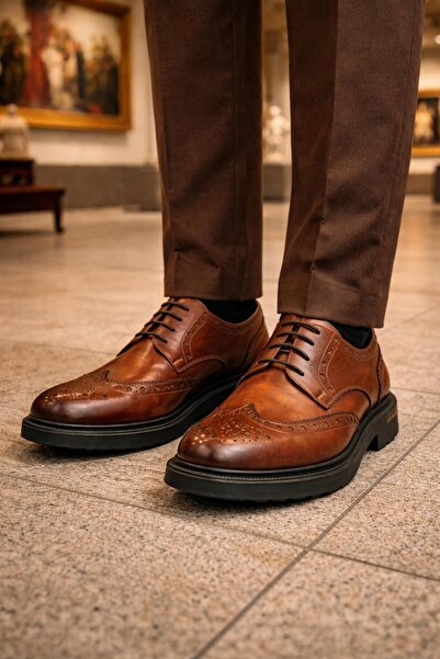 PATRICK CASSA حذاء كاجوال كلاسيكي من الجلد الطبيعي للرجال