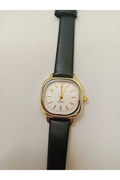 QUARTZ ساعة يد نسائية كلاسيكية بتصميم عتيق من العلامة التجارية، سوار أسود الل...