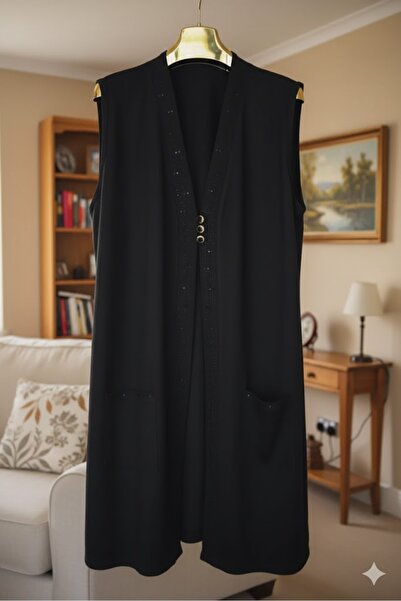 elma abone سترة طويلة من القطن الممشط للأم مقاس كبير