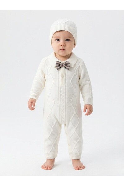 Baby shine Luxury Turkish boys' winter jumpsuit - 100% soft premium knit - wi...