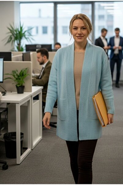 URUMDAY Women's Shawl Collar Long Cardigan with Pockets