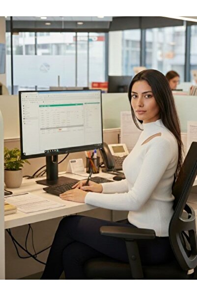 URUMDAY بلوزة فيسكوز بياقة عالية وأكمام طويلة