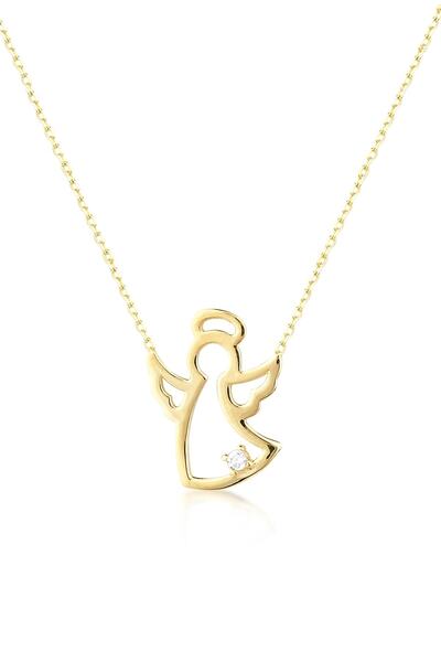 Argentum Concept 18K Altın Kaplamalı 925 Ayar Gümüş Melek Kolye - 23154401