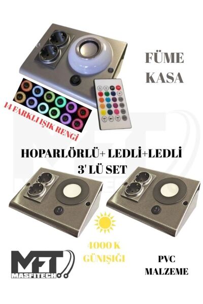 Masfitech Dolap Ve Tezgah Altı Bluetooth Müzik Çalar Ve Ledli Prizmatik Venüs...