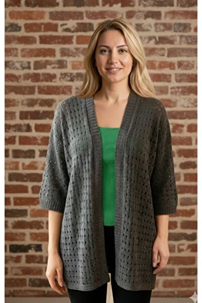 URUMDAY سترة تريكو مجوفة بدون أزرار مقاسات