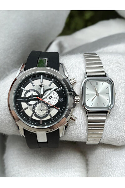 MAC CENTER çift saat kombini -eş saat kombini hediye kutulu erkek ve kadın sa...