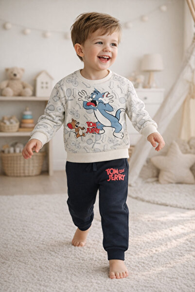 DECO Tom ve Jerry Baskılı 2'li Erkek Alt-Üst Takım