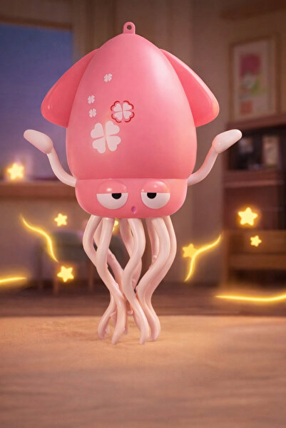 ZİVENTA PEMBE Dansçı Kali Oyuncak Ahtapot Sesli Işıklı Müzikli Dans Eden Olta...