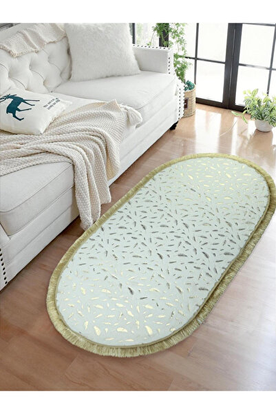 FeelHome Suadiye Tavşan Tüyü, Yumuşacık Kaymaz Taban, Oval, Ultra Lüks Mermer...