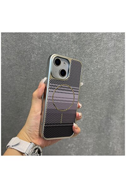 Zebana iPhone 15 Plus Uyumlu Kılıf Velora Series Kılıf (Kablosuz Şarj) Gri