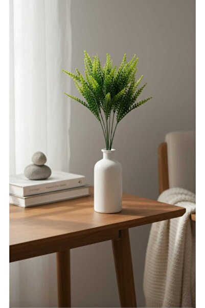 ENRUFLORA Yapay Kabarık Susam Bitkisi 5 Dal 40 cm AEv Salon Balkon Bahçe Deko...