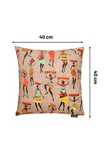 ustaagac غطاء وسادة مزخرف بنمط أفريقي مصنوع يدويًا - 40 × 40 سم | غطاء متعدد ...
