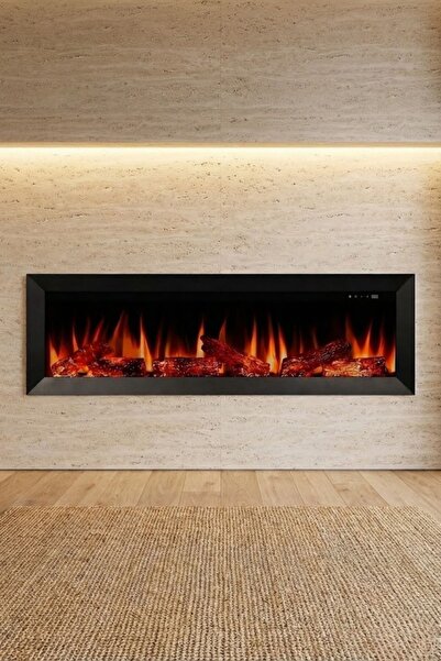 ZAYA Magel 130 Elektrikli Şömine - Isıtıcısız, Metal Çerçeveli, Sınırsız Renkli