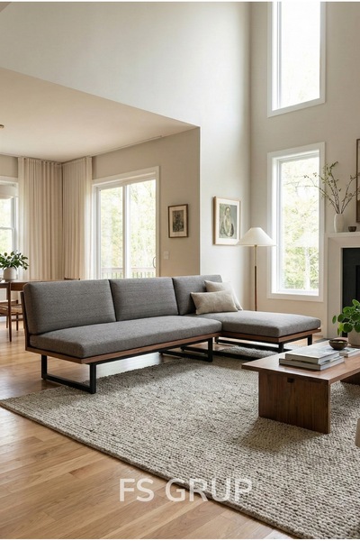 FSHOME FS GRUP | Köşe Takımı Salon Teras Bahçe Koltuk Takımı - Modern Kumaş, ...