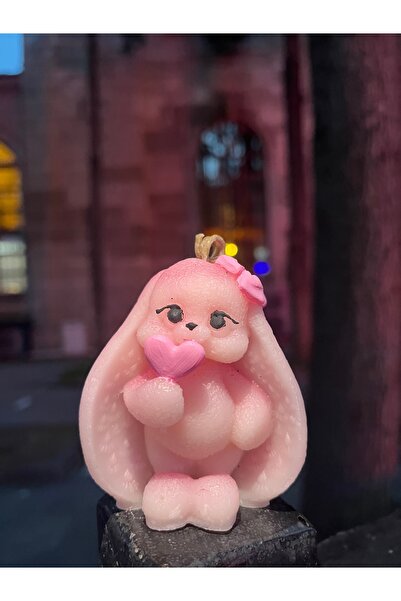 Handmade Tavşan Kız Mum