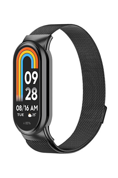 Dexmon Xiaomi Mi Band 8 Mi Band 9 Mi Band 10 Uyumlu Metal Mıknatıslı Hasır Ko...