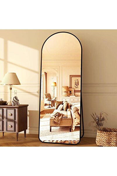 Generic مرآة كاملة الطول {160×50}سم مع حامل مقوس، مرآة أرضية، مرآة حائط، معلق...