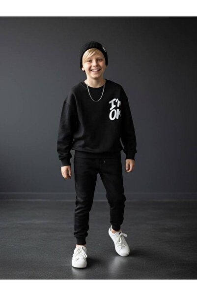 Zekids Hanorac pentru copii I'm Ok scris cu 2 fire