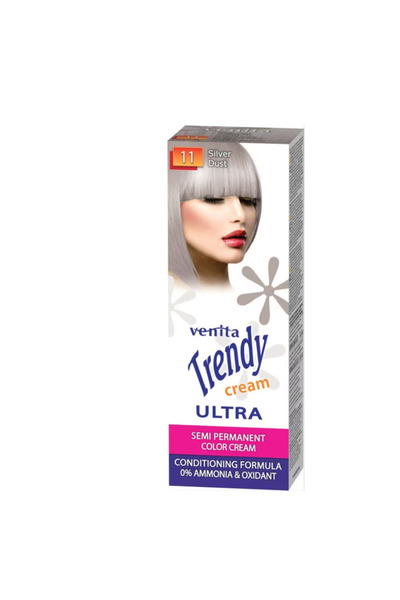 VENİTA Semi-permanent hair dye, Trendy Cream Ultra, Venita, No. 11, Silver dust