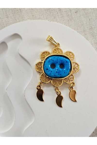 SİBEL AKSESUAR SÜRYANİ GÖZÜ NAZAR BONCUĞU KOLYE UCU MARDİN YÖRESEL