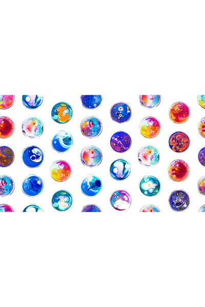 Novinqa Renkli Misketler Desenli Baskılı Kumaş