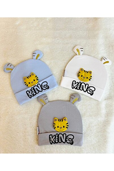 Genel Markalar Siyah Sarı Beyaz 3’'lü Aslan Figürlü Kız Erkek Bebek Çocuk Pen...