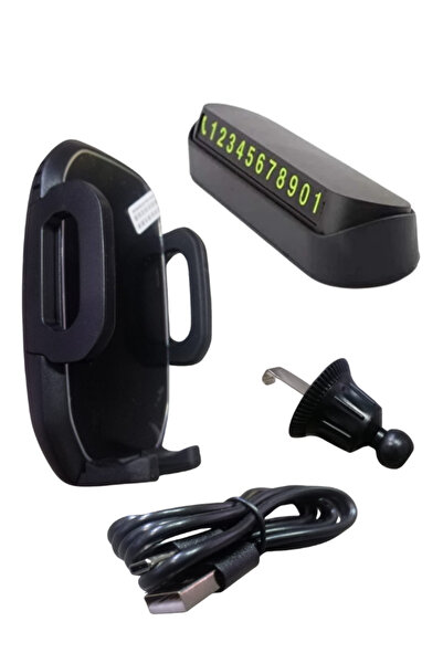 Depo Konum Araba Telefon Tutacağı ve Numaratör Kablosuz Şarjlı Araç İçi Telef...