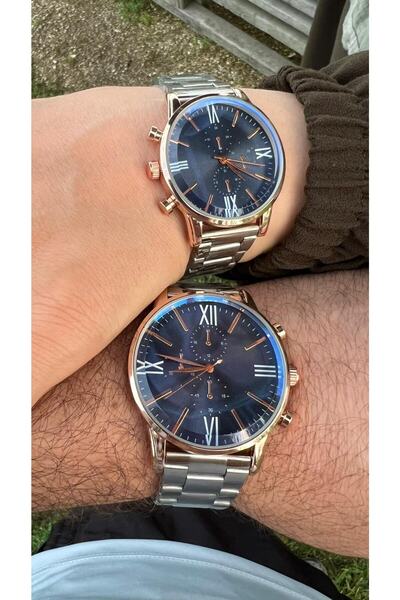 ÇENÇEN Gümüş Kordon Rose Kasa Mavi Kadran Paslanmaz Ipc Kaplama Metal Sevgili...