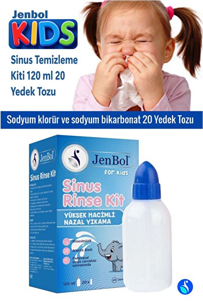Jenbol Kids Sinus Rinse Burun ve Sinus Temizleme Kiti 120 ml X 20 Yedek Tozu