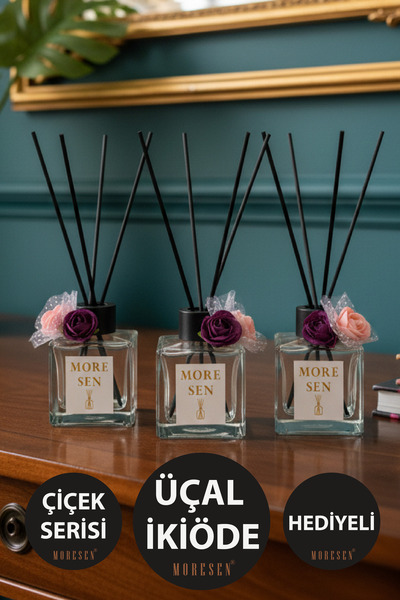 MORESEN Bambu Çubuklu Oda Kokusu 100 ml – Baby Powder Room - Pudra Esanslı, K...