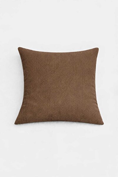 PerdeYap1980 غطاء وسادة مخملي مزخرف بلون بني فاتح 37-بني فاتح