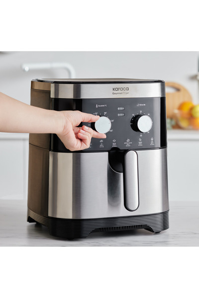 Karaca Gourmet 9L 10 Farklı Pişirme Modu Geniş Hazne Inox Airfryer