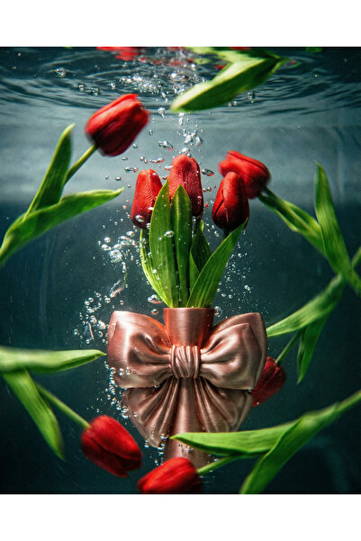 Epic Crafting Decorative Vase "Bow Ribbon Vase" – Elegant Design with Bow (Ro...