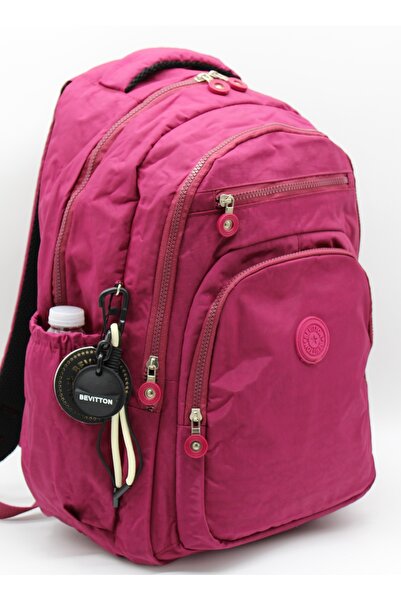 ÇantaExpress 1800 бордовий водостійкий тканинний шкільний рюкзак унісекс