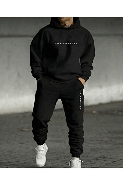 LELVANİ Hanorac Los Angeles Pantaloni de trening Jogger - Set de trening cu g...