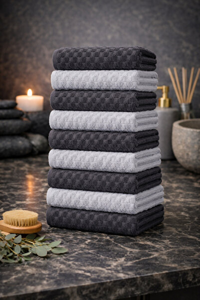 SHAL HOME bumbac 100% Set de prosoape pentru mâini și față, 10 bucăți, 50*30 cm