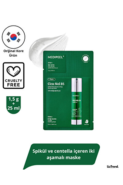 Medipeel Phyto Cica-Nol B5 3000 Shot Serum 2 Step Mask 1,5 g + 25 ml (5 adet)