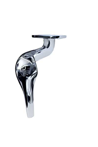 Taşkın Aksesuar Κουτάλι Μεταλλικό Πόδι 16cm Χρώμα Χρώμιο Βιβλιοθήκη Καρέκλα Τ...