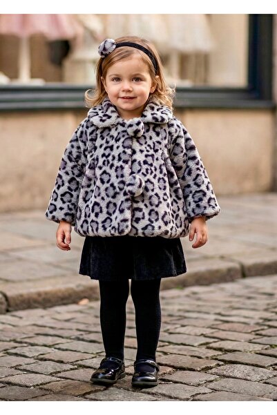 miaras baby Baby Girl Bandana Leopard Pattern Plush Coat