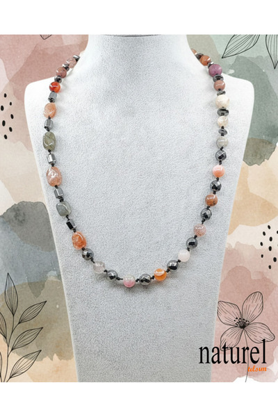 Naturel Tılsım Original Natural Stone Necklace