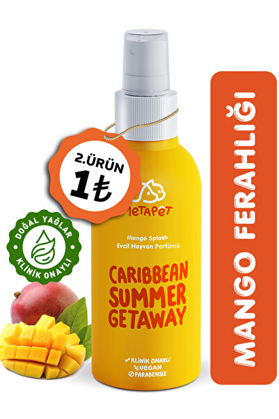 Metapet Doğal Köpek Parfümü Mango Ferahlığı, Organik Koku Giderici Sprey, Evc...