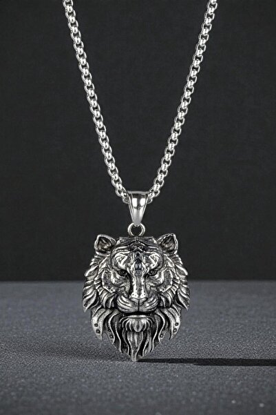 HERİF Aksesuar Erkek Aslan Çelik Kolye