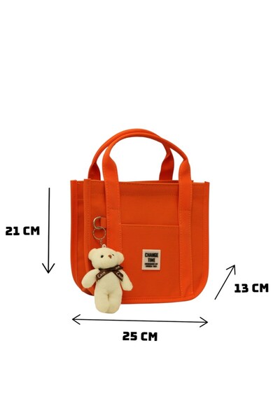 ZİVORA Чанта за през рамо и ръка с шарка на плюшено мече Buzi Fabric